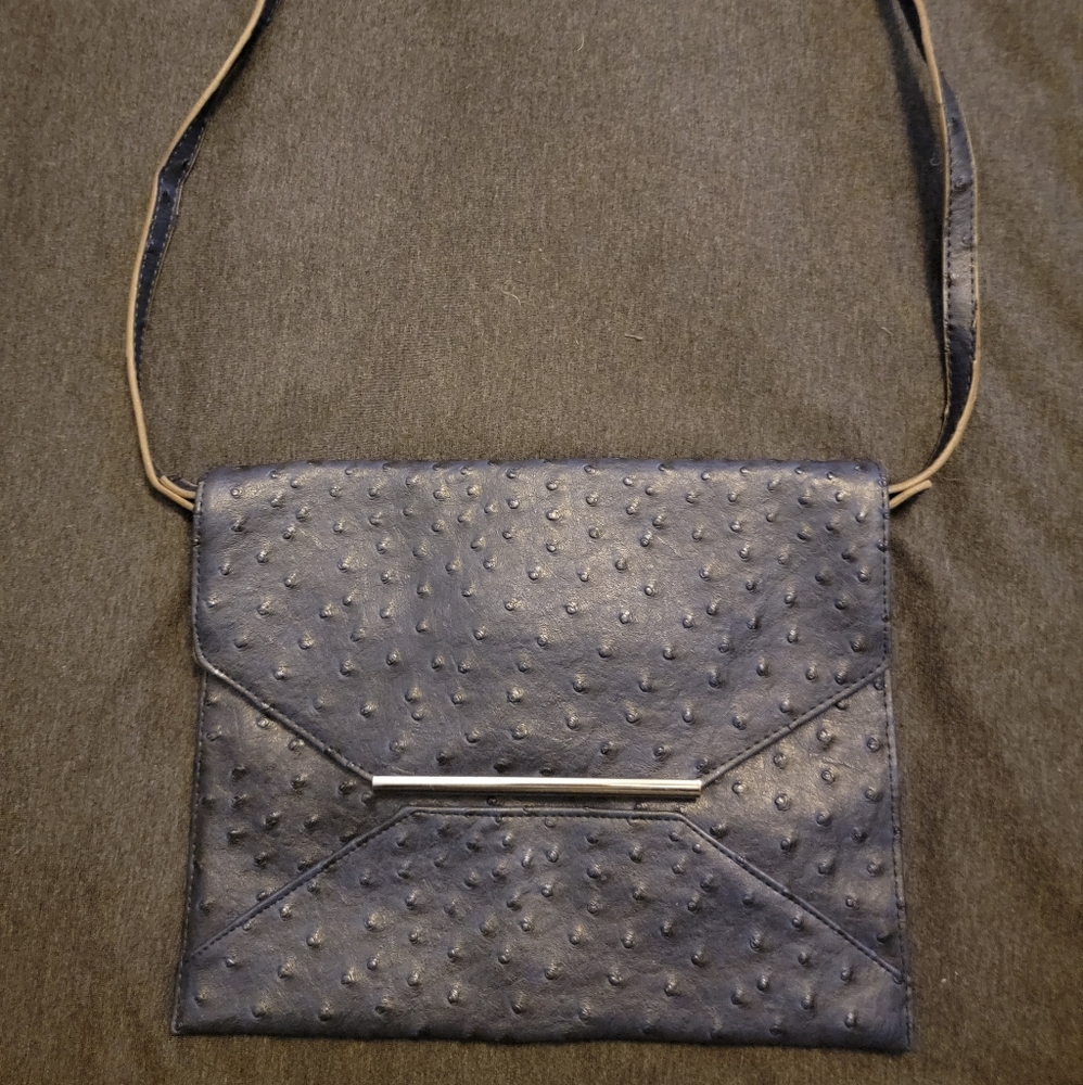 Merona Shoulder Navy Faux Leather Purse